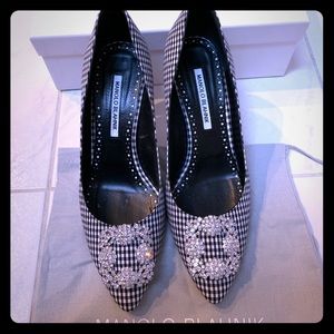 Manolo Blahnik Hangisi gingham pumps